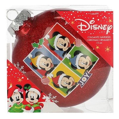 Esfera Navide A Rojo Cm Disponible En Estilo Mickey Mouse Y Minnie