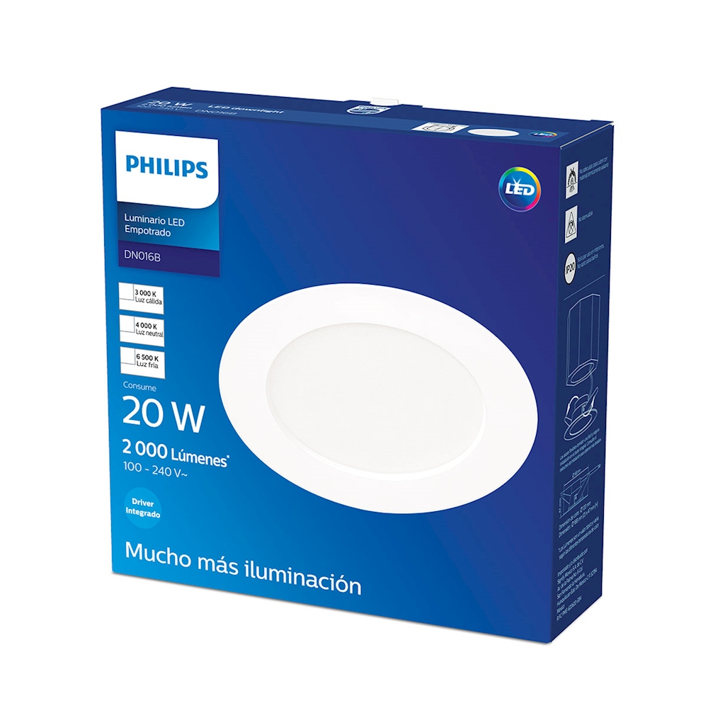 FOCO LED PHILIPS EMPOTRADO DN016B LUZ FRÍA HIGH LUMEN The Home Depot