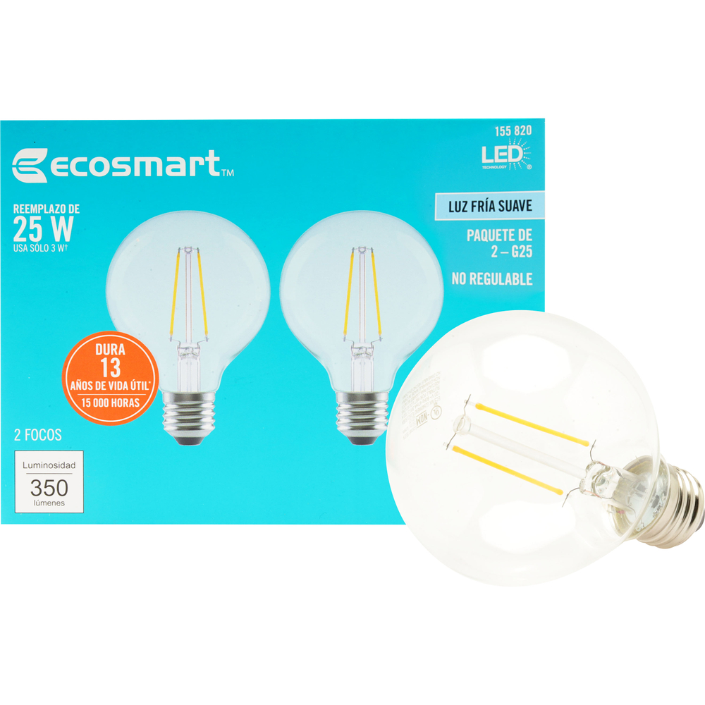 Foco Led G Ecosmart W L Menes Luz Blanca Piezas The Home