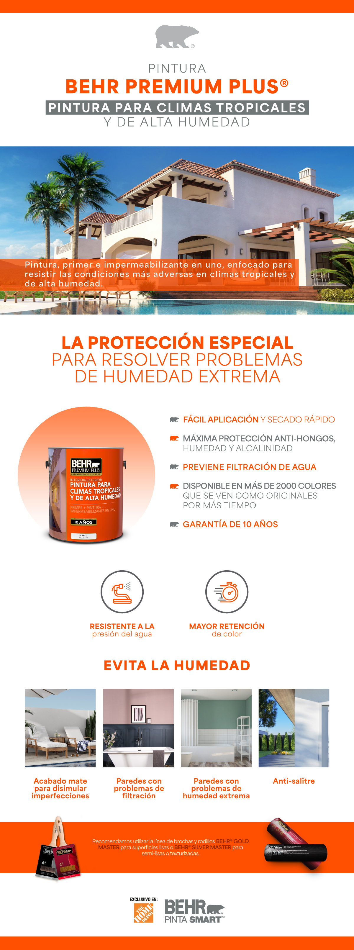 Pintura Behr Premium Plus Para Climas Tropicales Y De Alta Humedad Blanco L The Home