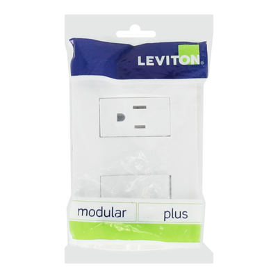 Interruptor Sencillo Con Placa Y Recept Culo Blanco Leviton The Home