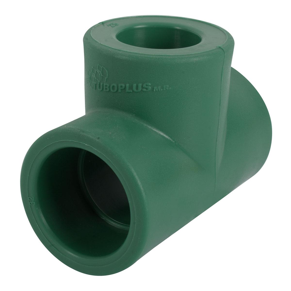 Conexi N Tee Reducida De X Cm Verde Tuboplus The Home Depot