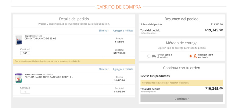 REVISA TU CARRITO DE COMPRA