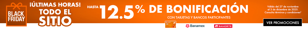 ¡Últimas horas! Hasta 12.5% de bonificación con tarjetas y bancos participantes