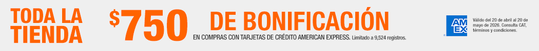 Toda la tienda $750 de bonificación - en compras con tarjetas de crédito american express limitado a 9524 registros