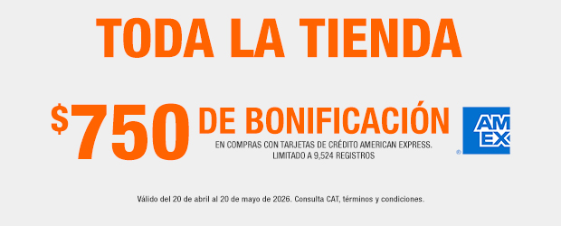 Toda la tienda $750 de bonificación - en compras con tarjetas de crédito american express limitado a 9524 registros