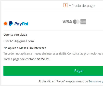 Cuenta de PayPal vinculada