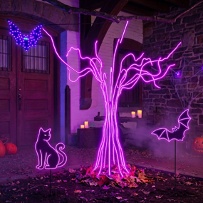 Halloween: Colección gatos y murciélagos led
