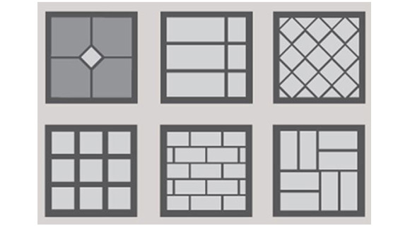 Gráfico de los diferentes patrones de piso