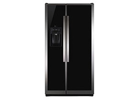 Refrigerador Dúplex color negro con dos puertas laterales