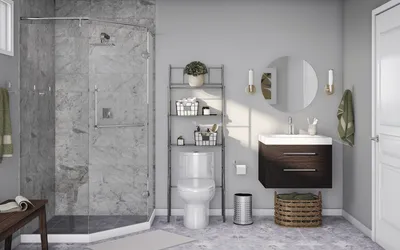 Sanitario y accesorios para decoración de baño