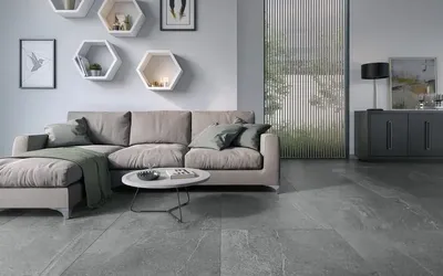 Piso de color gris para sala