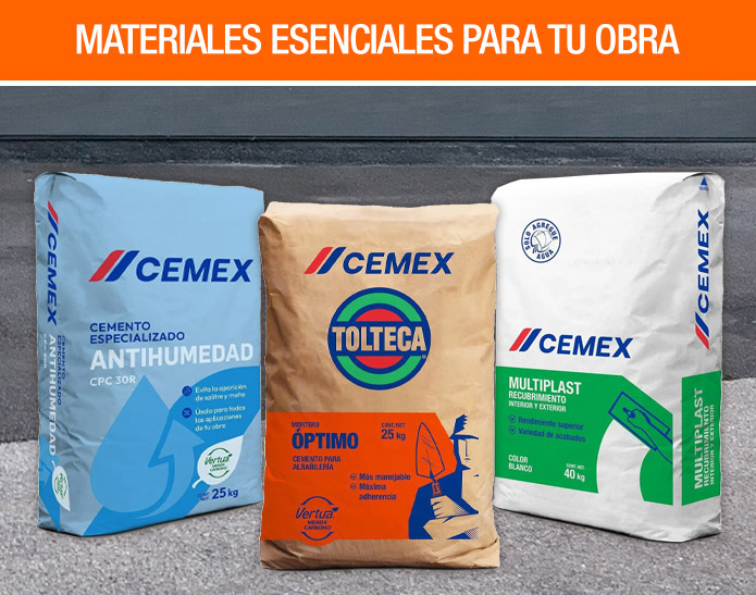 Materiales esenciales para tu obra