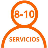 De 8 a 10 servicios