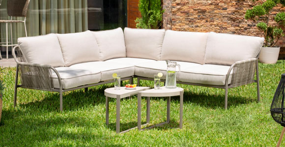 Set de muebles Jardín de exterior con sofá esquinero Marino