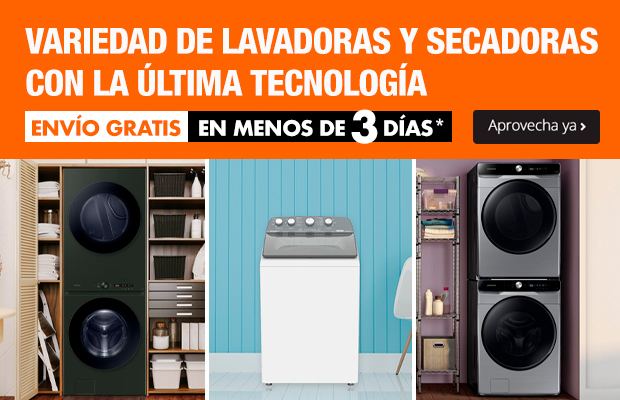 Lavadoras y secadoras de última tecnología. Electrodomésticos modernos para lavandería.