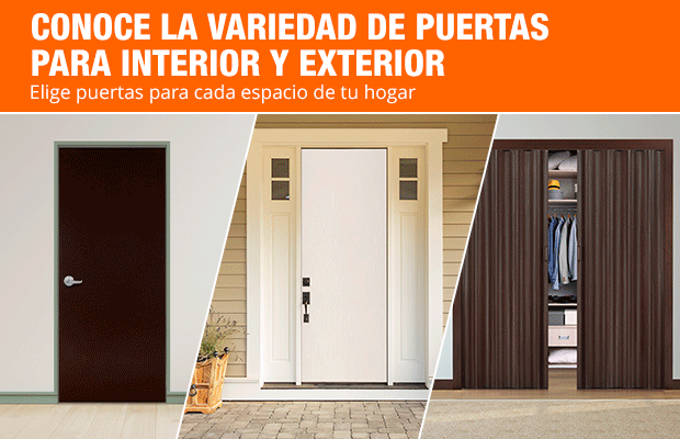 Conoce la variedad de puertas para interior y exterior