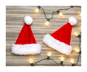 Gorros y botas navideñas