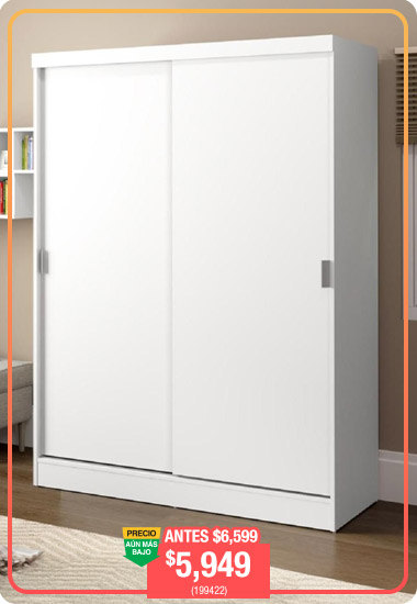 Clóset con 2 puertas corredizas