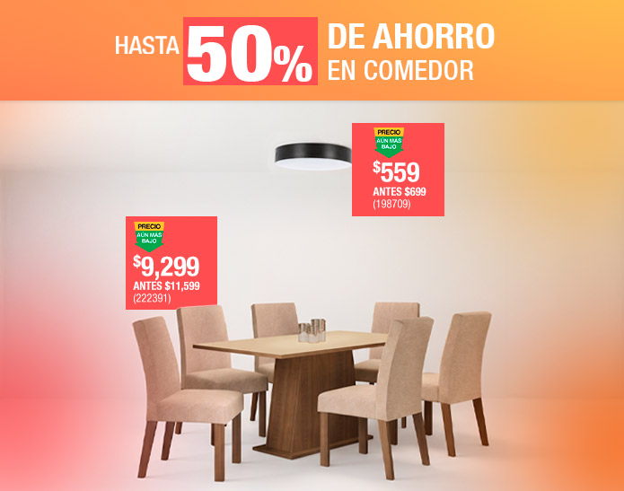 Hasta 50% de ahorro en Comedor