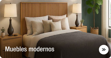 Muebles modernos en variedad de colores