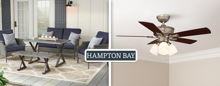 Muebles de jardín y ventiladores de techo Hampton bay