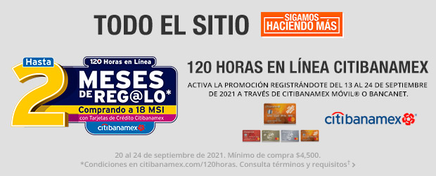 Promociones bancarias 120 HRS CITIBANAMEX