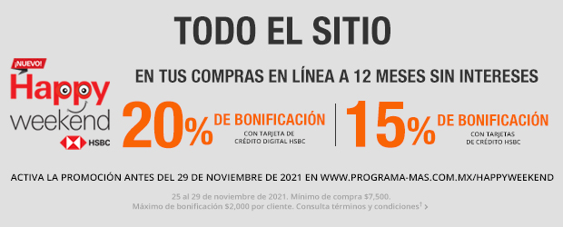 Promociones bancarias HAPPY WEEKEND HSBC 24 NOV