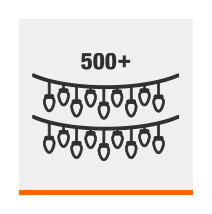Más de 500 luces
