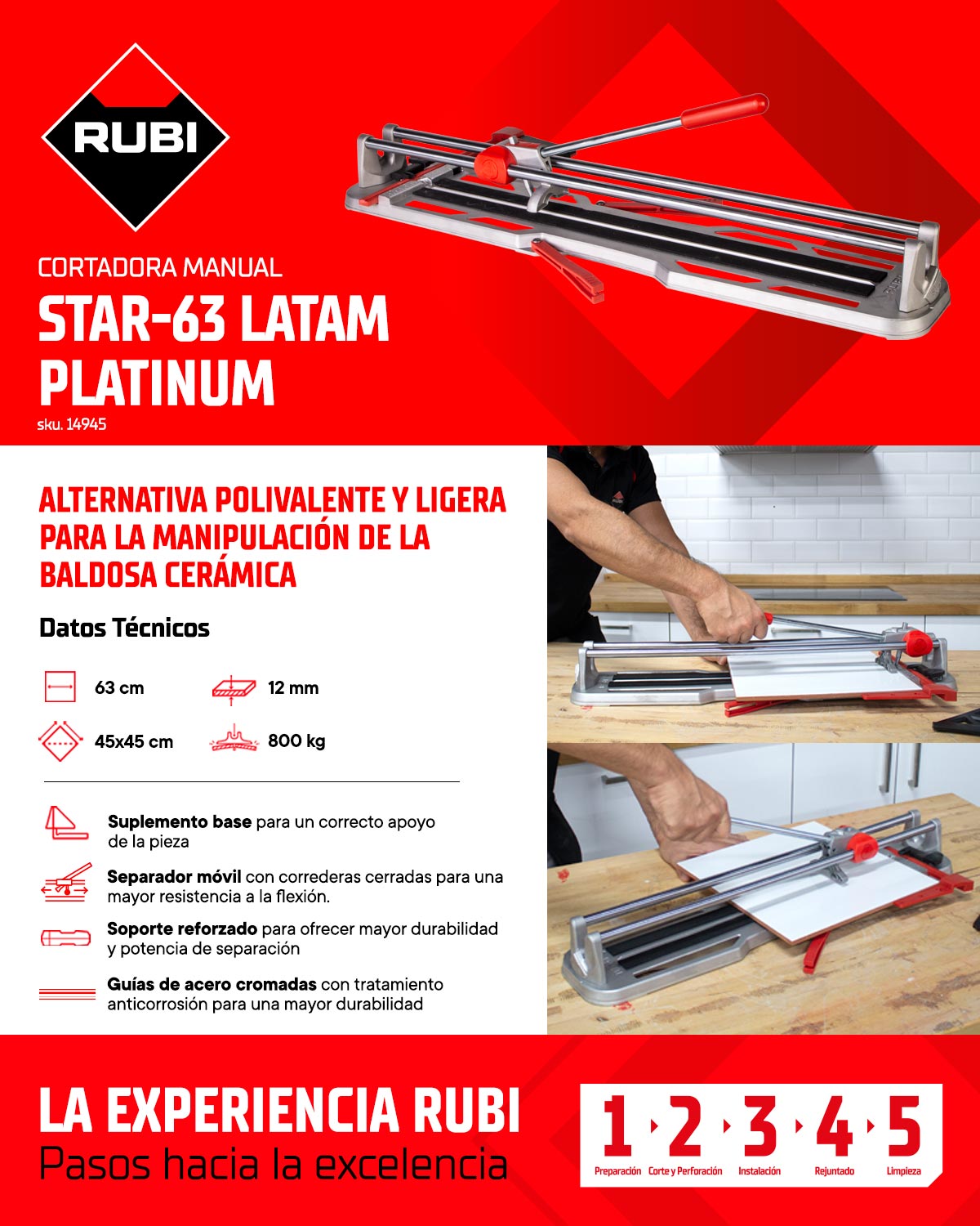 Cortadora Manual Star 63 RUBI