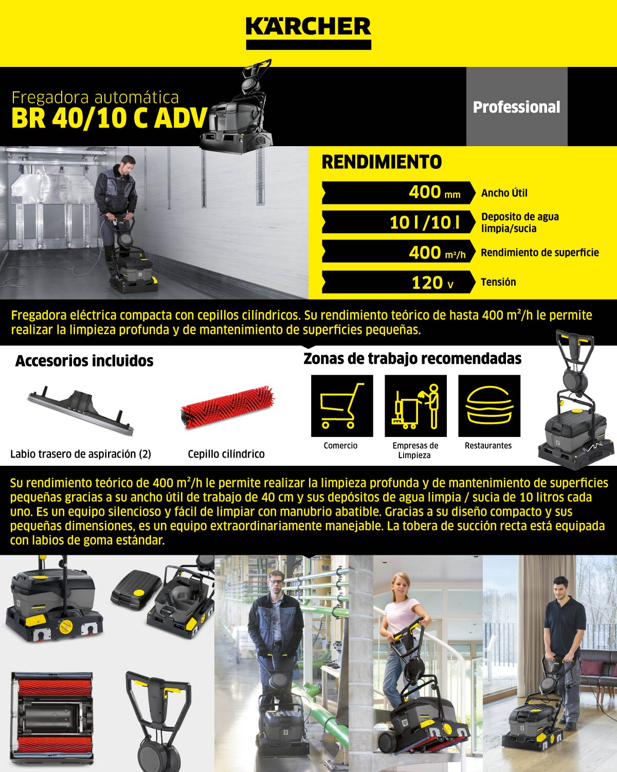 Fregadora de Pisos Karcher BR 40/10