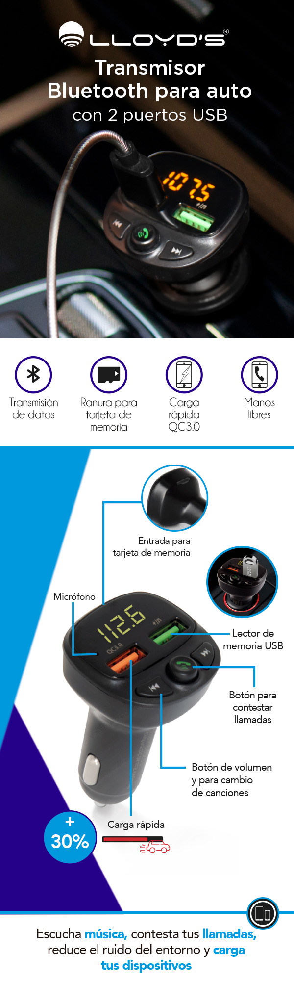 Transmisor Bluetooth Celulares Lloyds