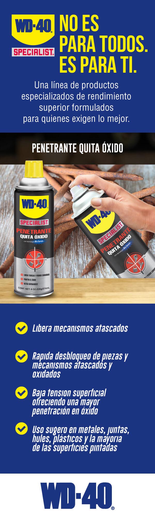 WD40 Specialist Specialist Penetrante quita oxido