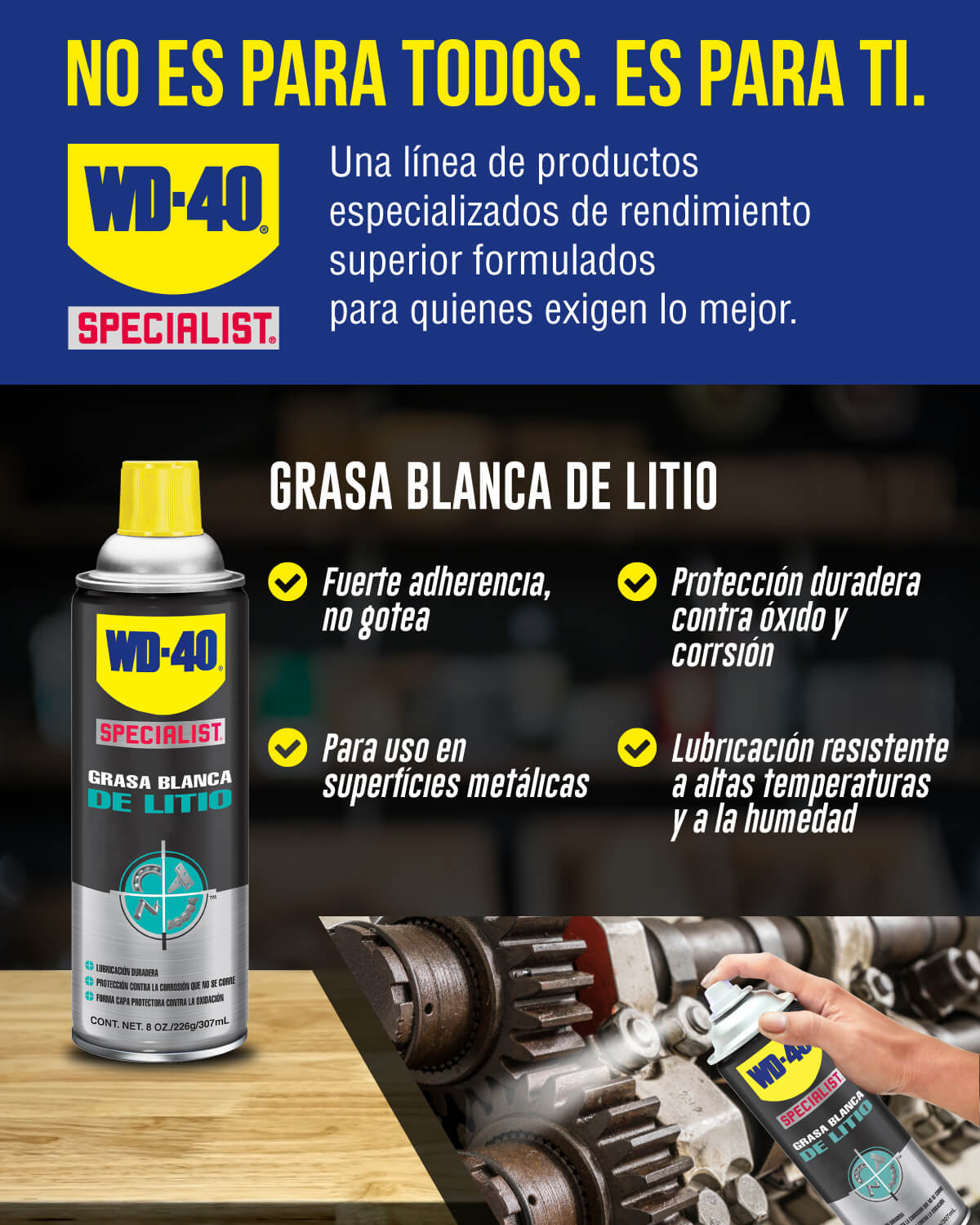 WD40 Specialist Grasa blanca de litio