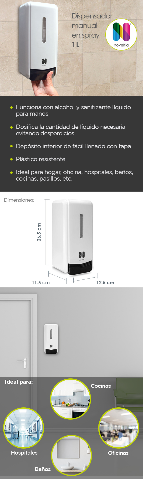 Dispensador Manual de Sanitizante