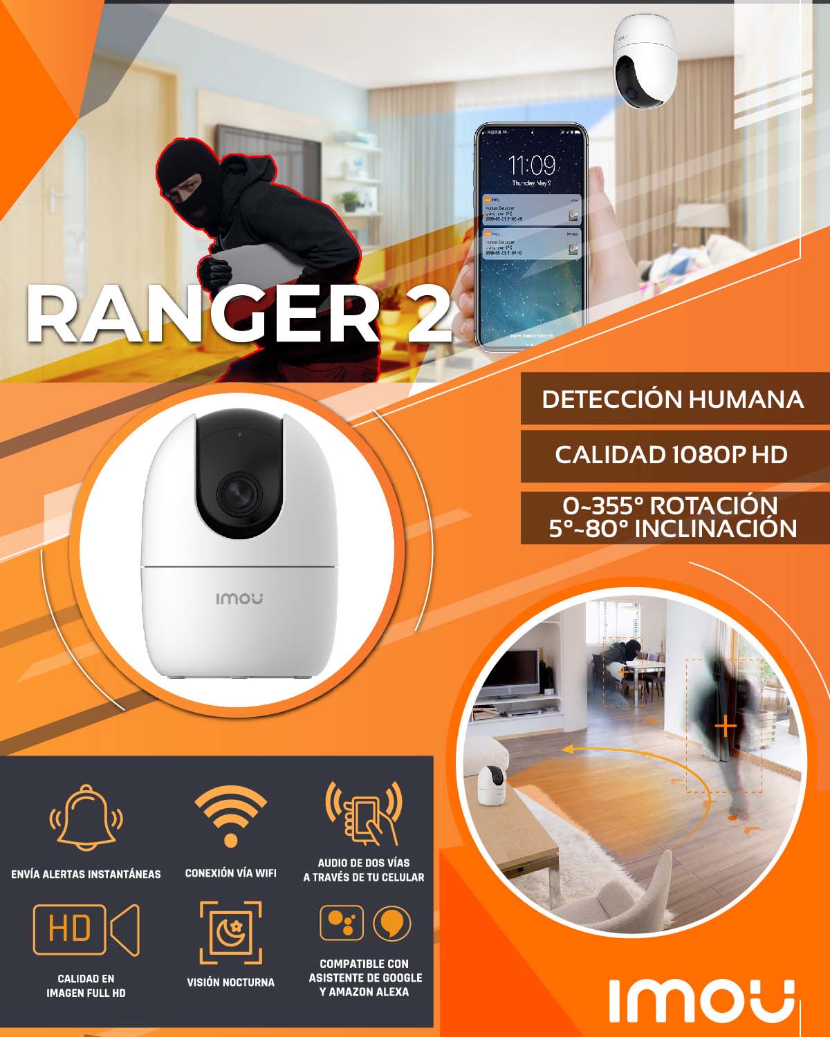 Camara Inteligente Ranger IPC-A22EN IMOU