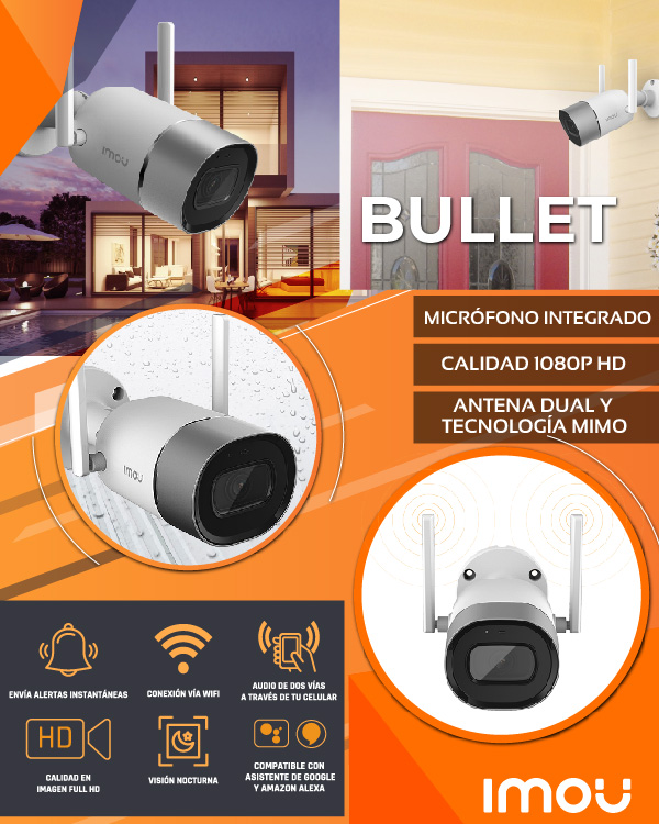 Camara Inteligente Bullet IPC-G26N IMOU