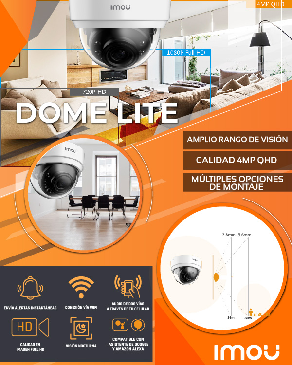 Camara Inteligente Dome IPC-D42N IMOU