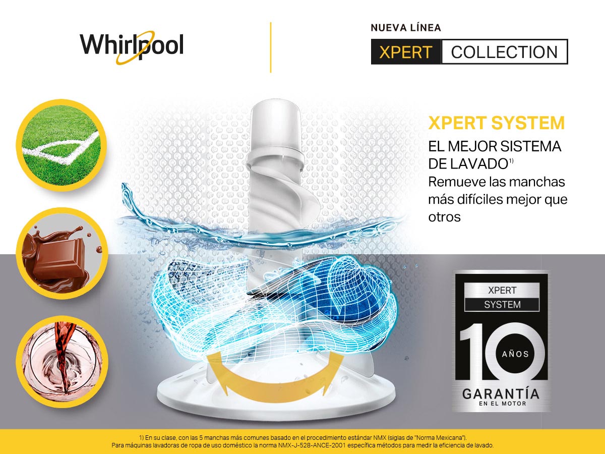 Lavadora Xpert System 18KG Whirlpool 8MWTW1823WJM