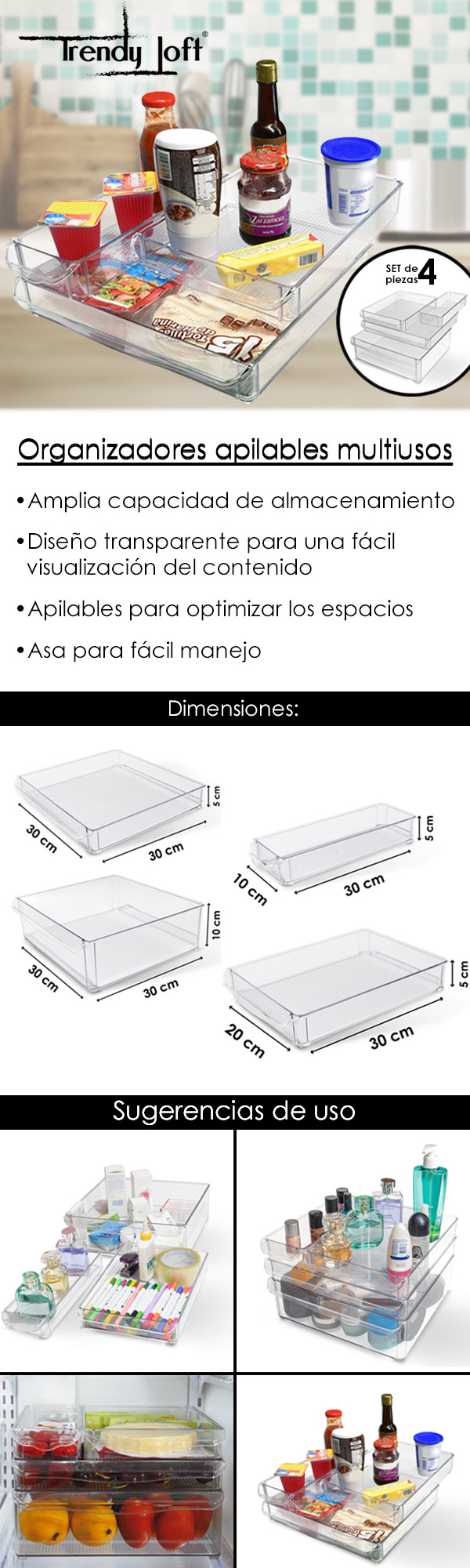 Organizadores Apilables