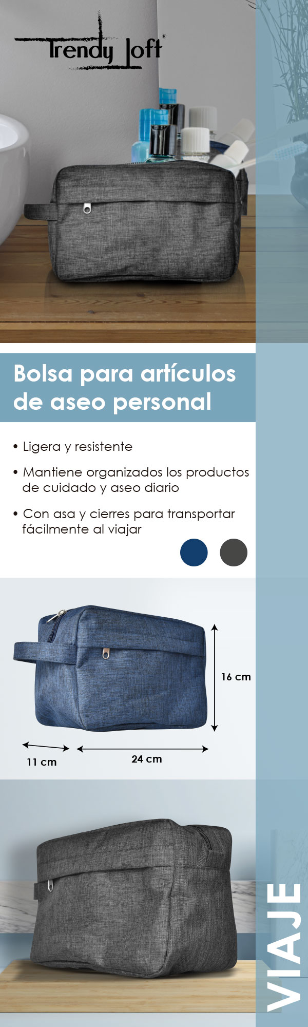 Bolsa para Articulos Aseo Personal HB-5941