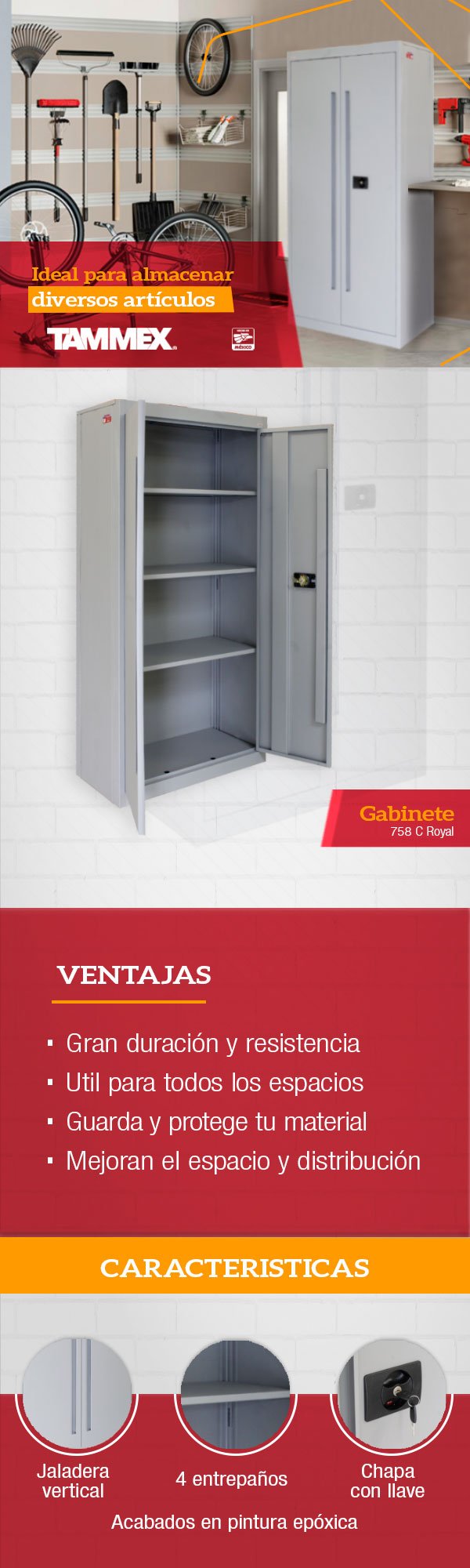 Gabinete Desplegable Gris