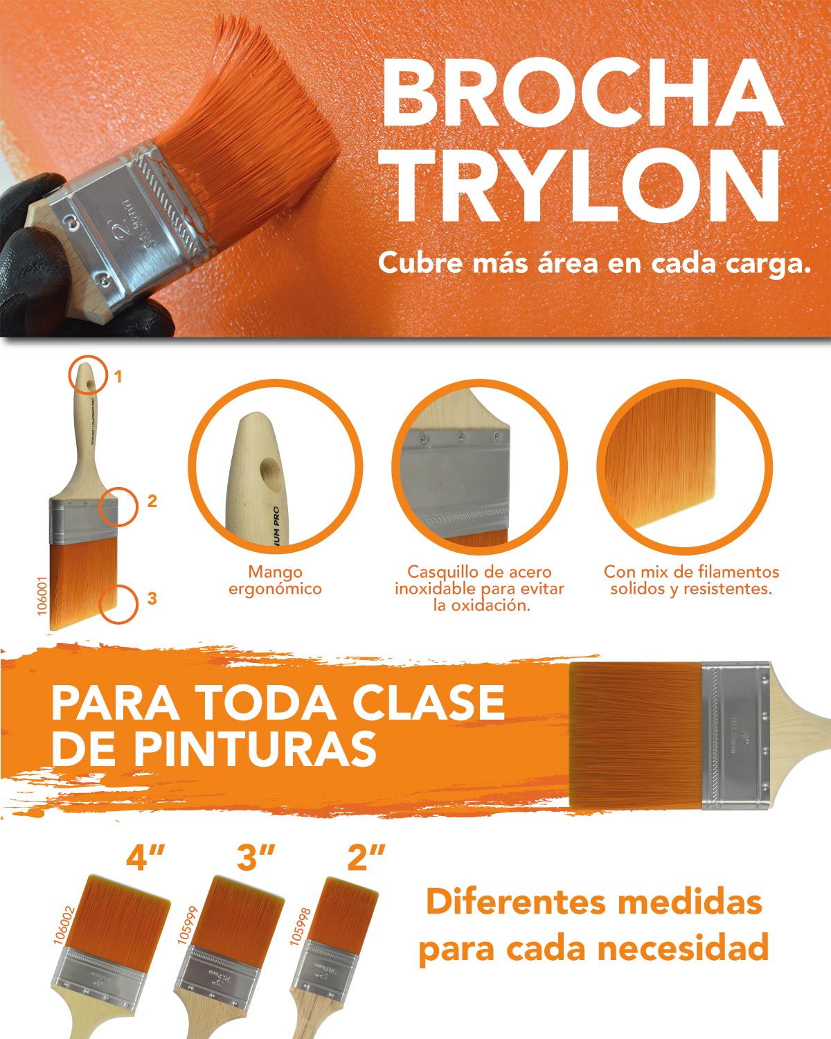 Brochas Trylon ByP Home Depot México