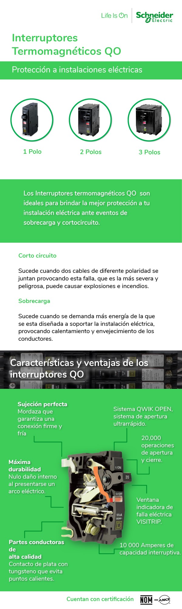 INTERRUPTOR TERMOMAGNÉTICO 1 POLO 50 AMPERES SQUARE D | The Home Depot  México