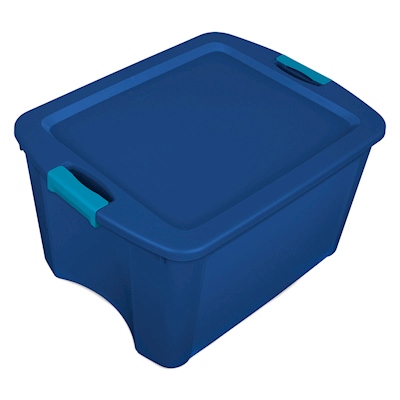 Caja Plastictrends Miami Plástico con Tapa Azul 68 L
