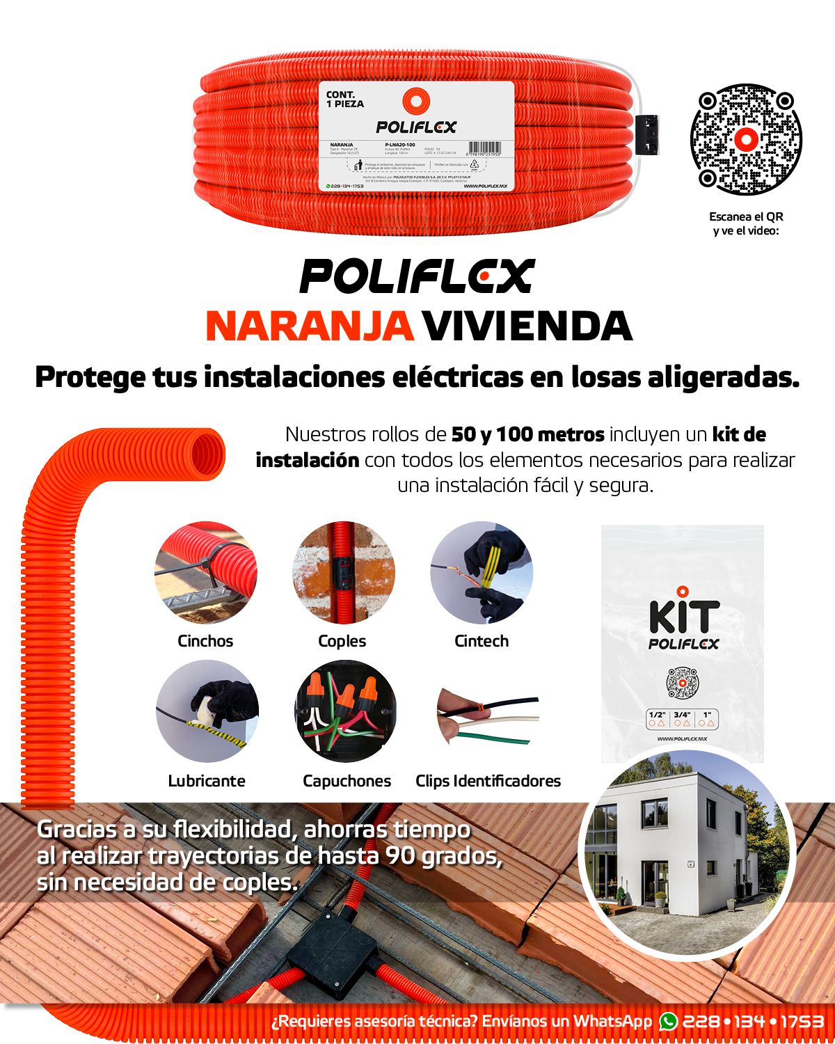 Poliflex Naranja Pulgada Rollo Con Metros The Home Depot M Xico