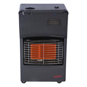 lenomex calefactor portátil 2 en 1 gas lp infrarrojo y eléctrico de ventilador negro 30 m2