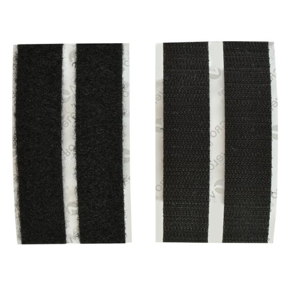 SUJETADOR CON ADHESIVO EN TIRA 8.8 X 1.9 CM NEGRO 2 PIEZAS