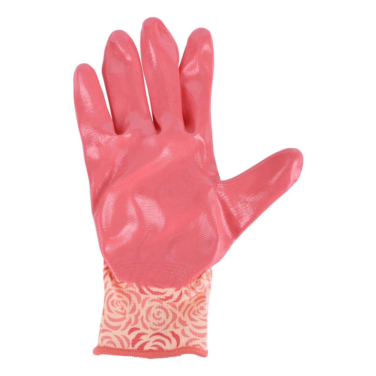Guantes de jardinería para mujer, guantes de trabajo de nitrilo para mujer,  3 pares de guantes de jardín transpirables MFZFUKR CPB-US-DYP660