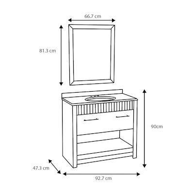 GABINETE DE BAÑO QUEENSLAND 36 | The Home Depot México